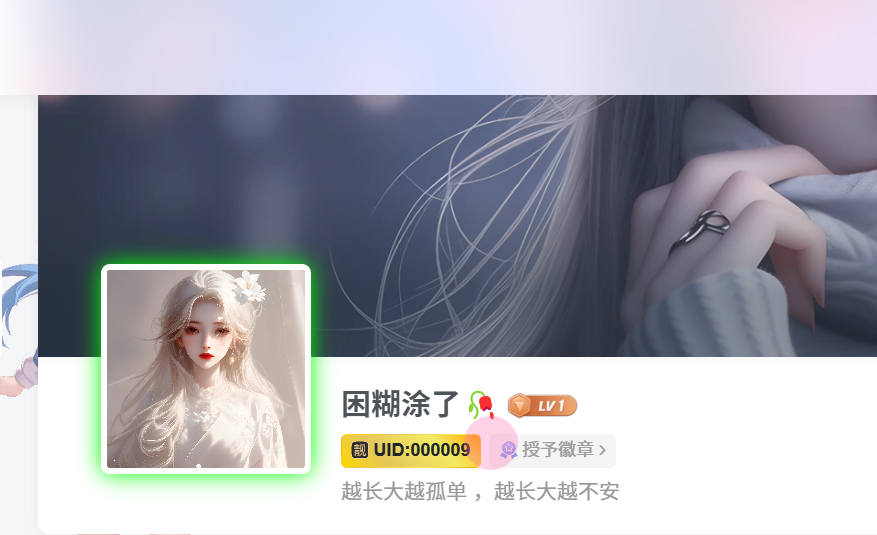 图片[1]-给个人中心和用户页头部添加靓号ID展示-小扎仙森