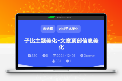 子比主题DIV-文章页面顶部添加文章信息v3.0插件版-小扎仙森