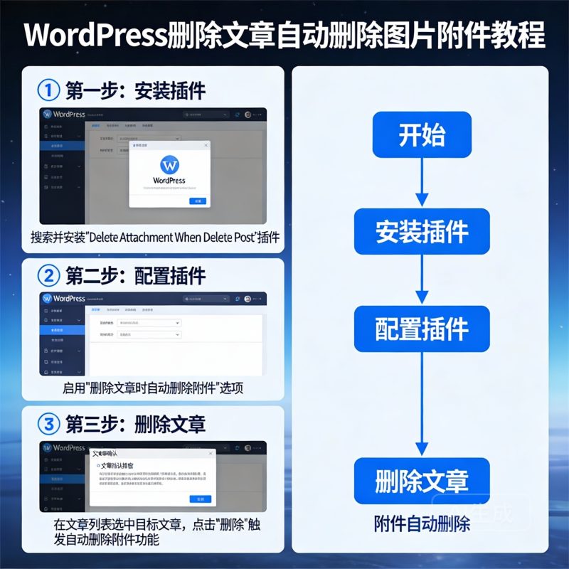 WordPress如何在删除文章时自动删除文章内的图片附件-小扎仙森