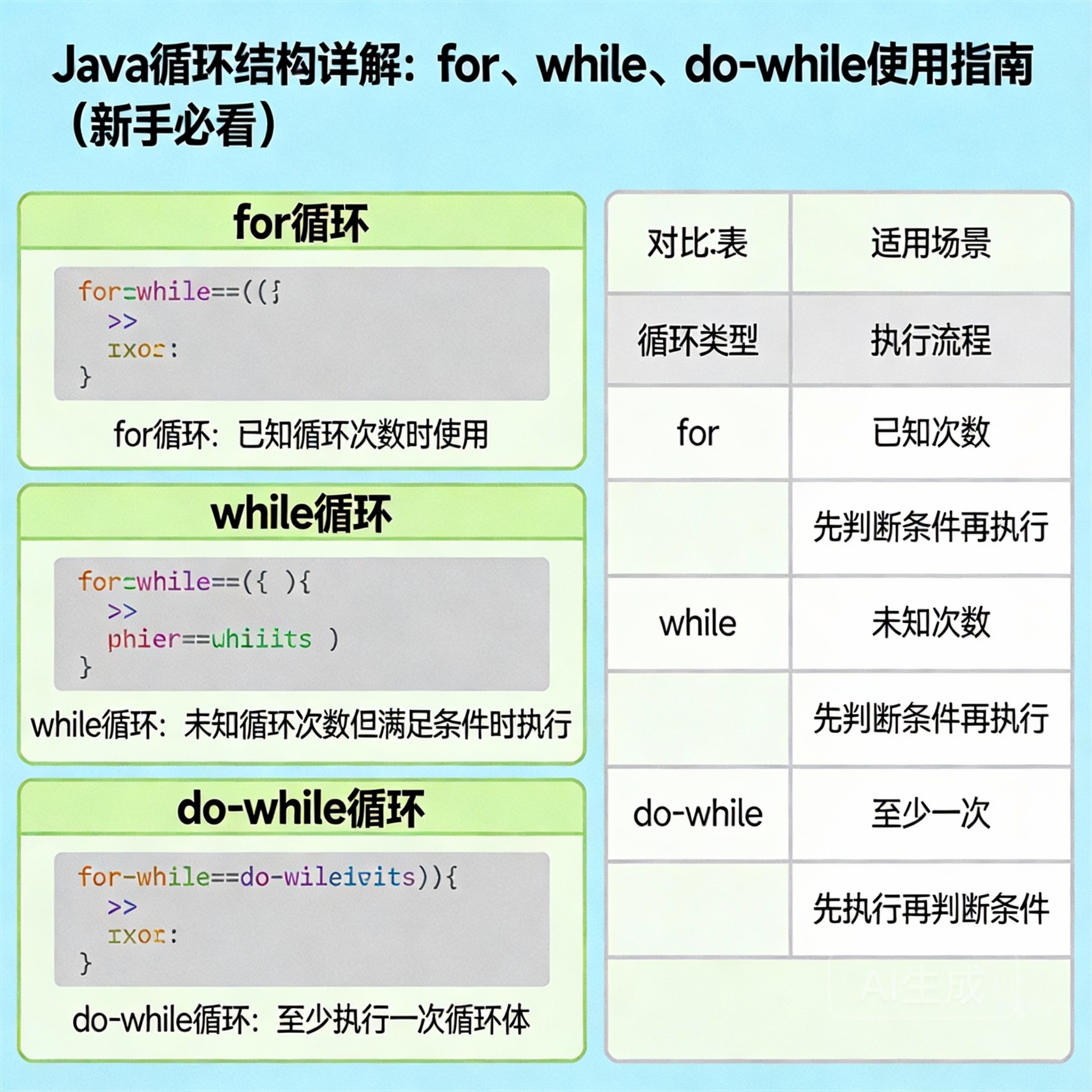 Java循环结构详解：for、while、do-while使用指南（新手必看）-小扎仙森