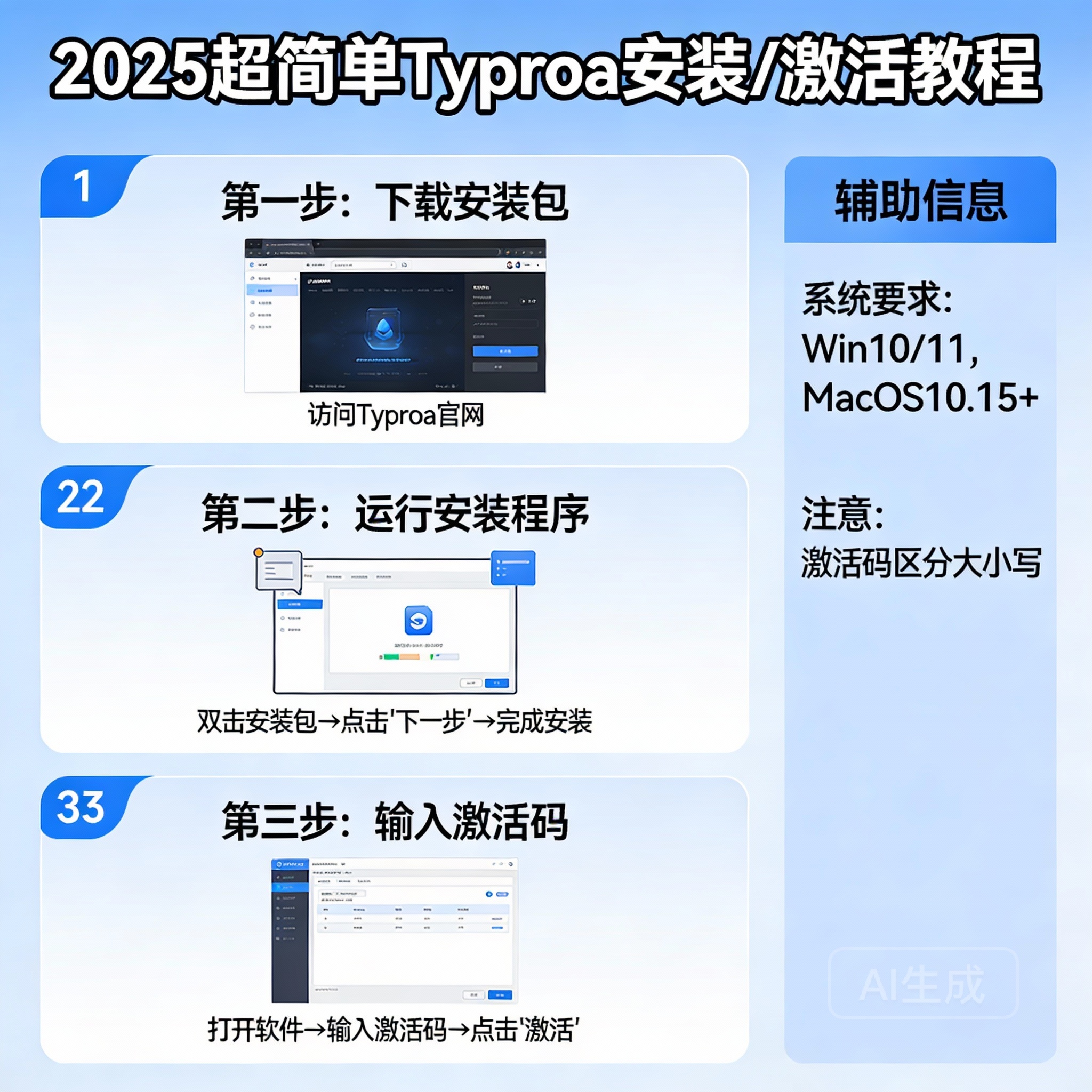 2025超简单Typroa安装/激活教程-小扎仙森