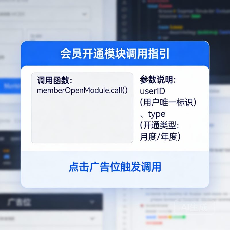 广告位引导调用会员开通模块代码-小扎仙森